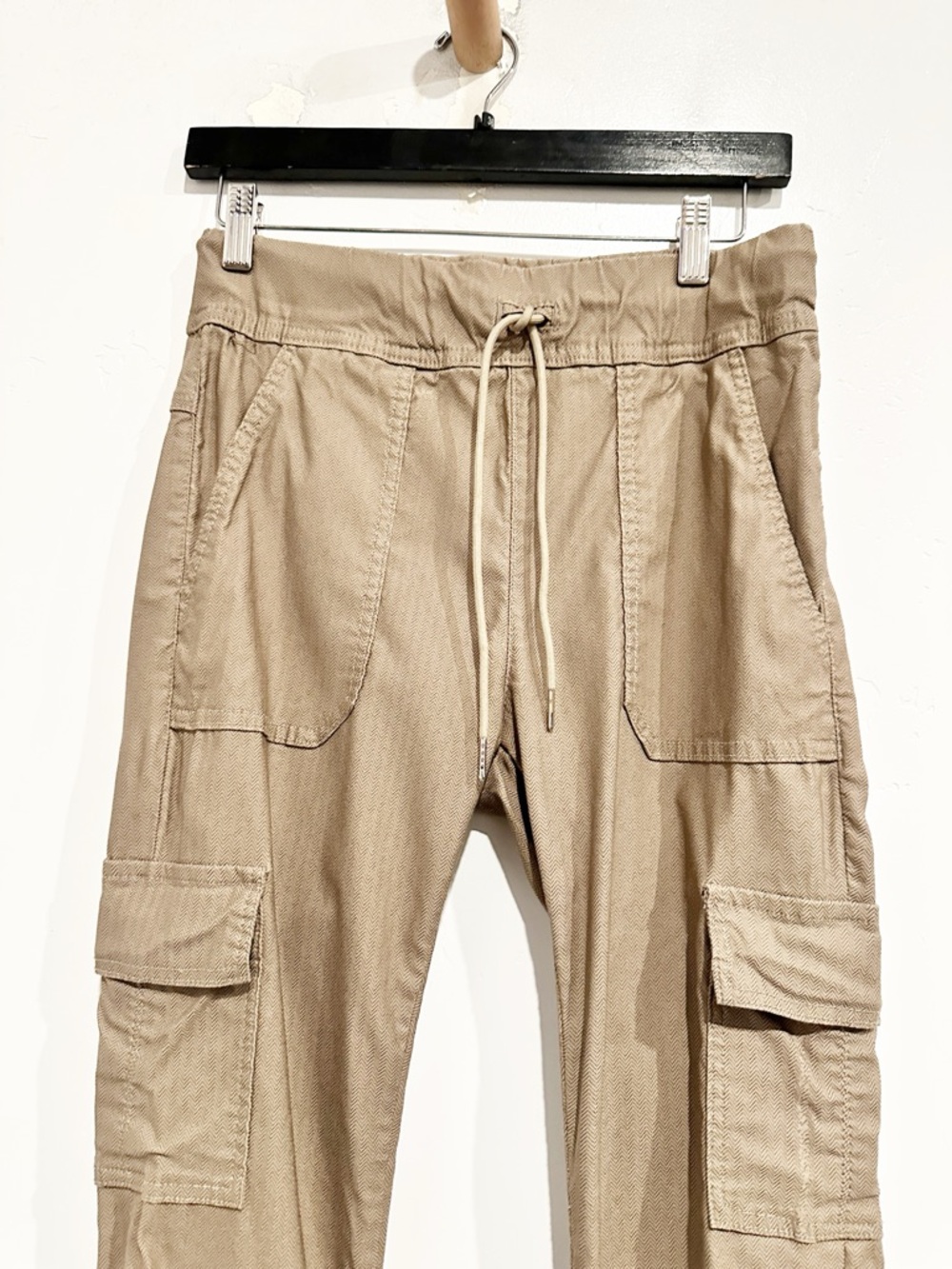 Bevy Flog Gaya Cargo Brown Herringbone Joggers Size 24 - Picture 4 of 11